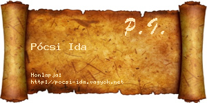 Pócsi Ida névjegykártya