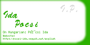 ida pocsi business card